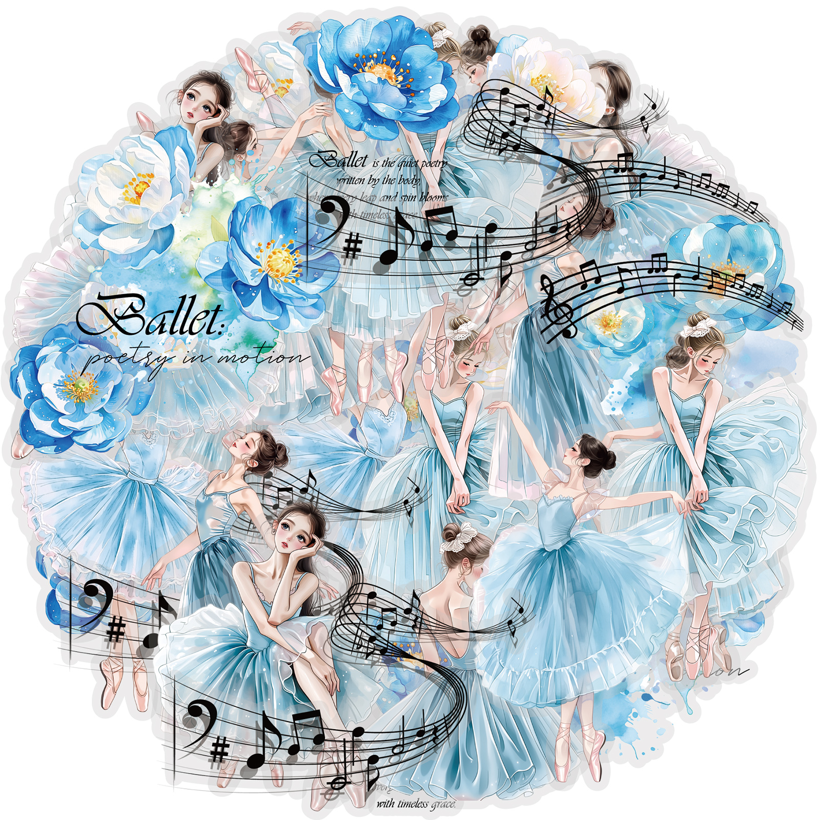 Korean Lifestyle Aesthetic - Etori Life Japanese-Style Fresh Ice Blue
