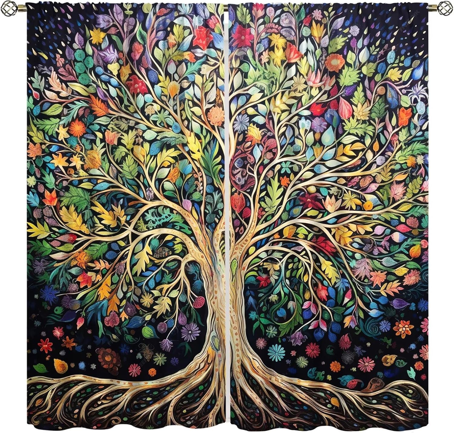 Tree of Life Curtains, Fantasy - Modern Korean Lifestyle のレビューと価格