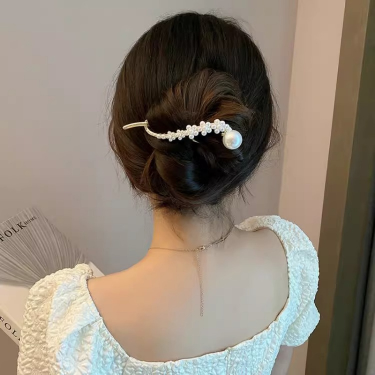 Elegant Glitter Pearl Hair Cli - Korean Lifestyle & Kids Boutique のレビューと価格