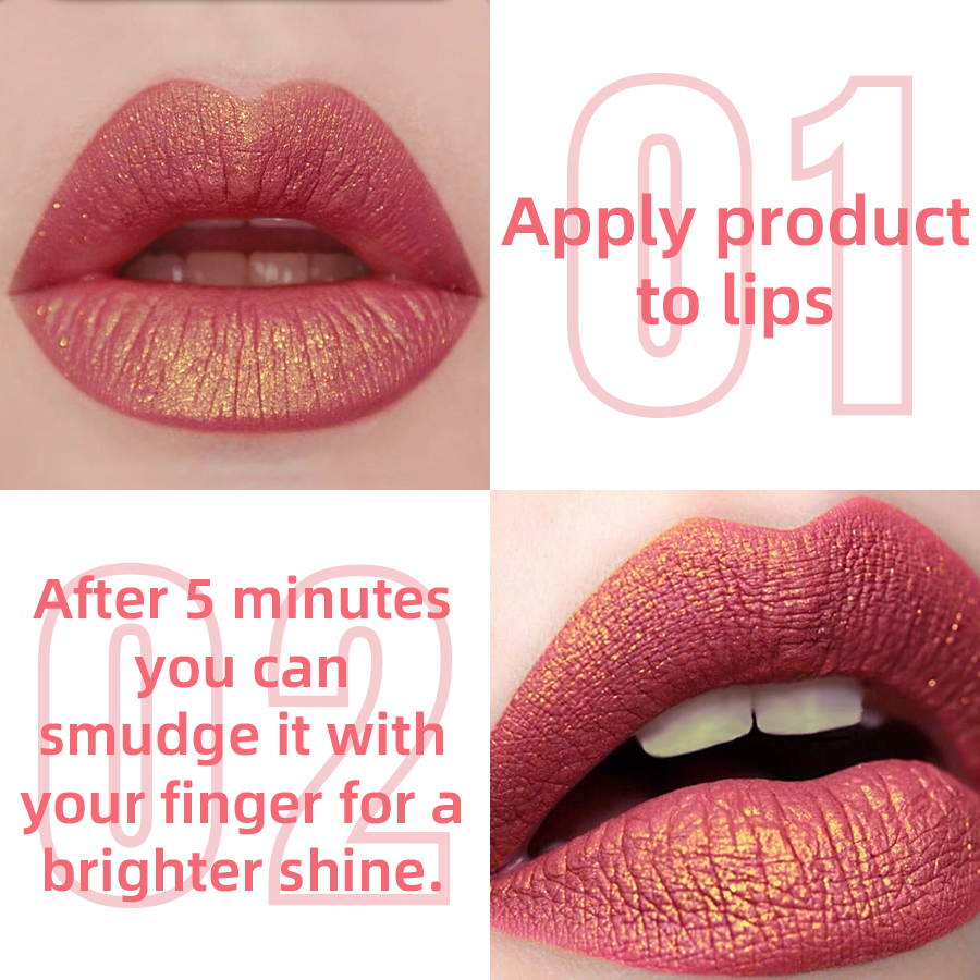 1PC Glitter Metallic 14 Colors - Lip Tint Korean のレビューと価格