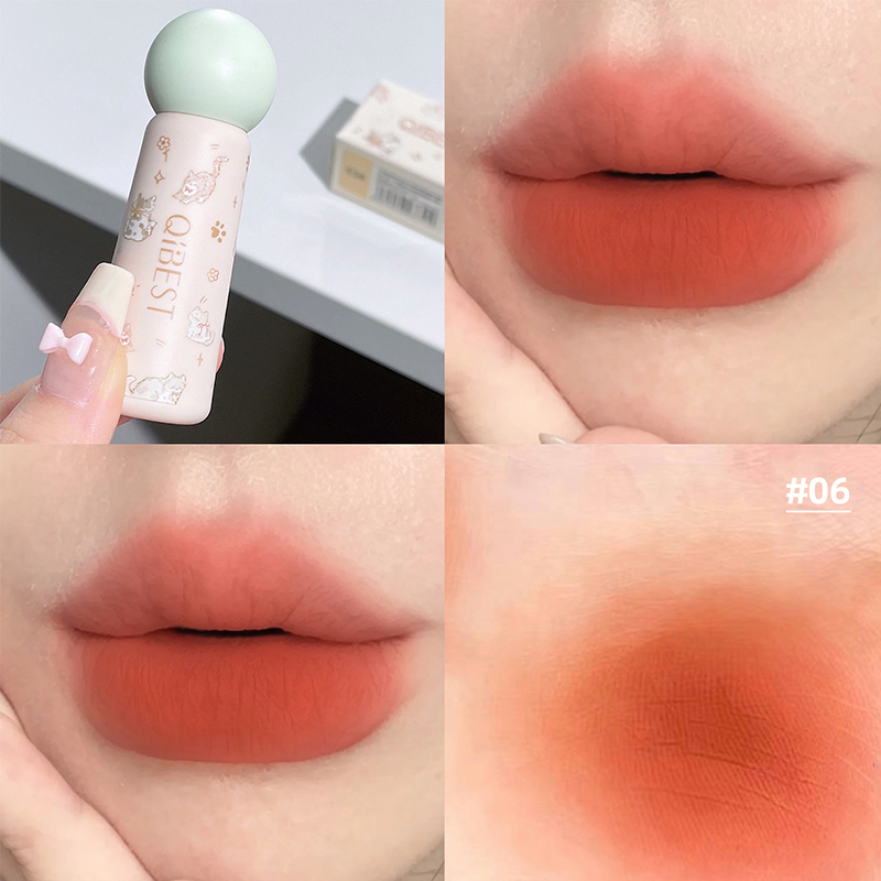 QIBEST Nude Matte Lip Mud Wate - Lip Tint Korean のレビューと価格
