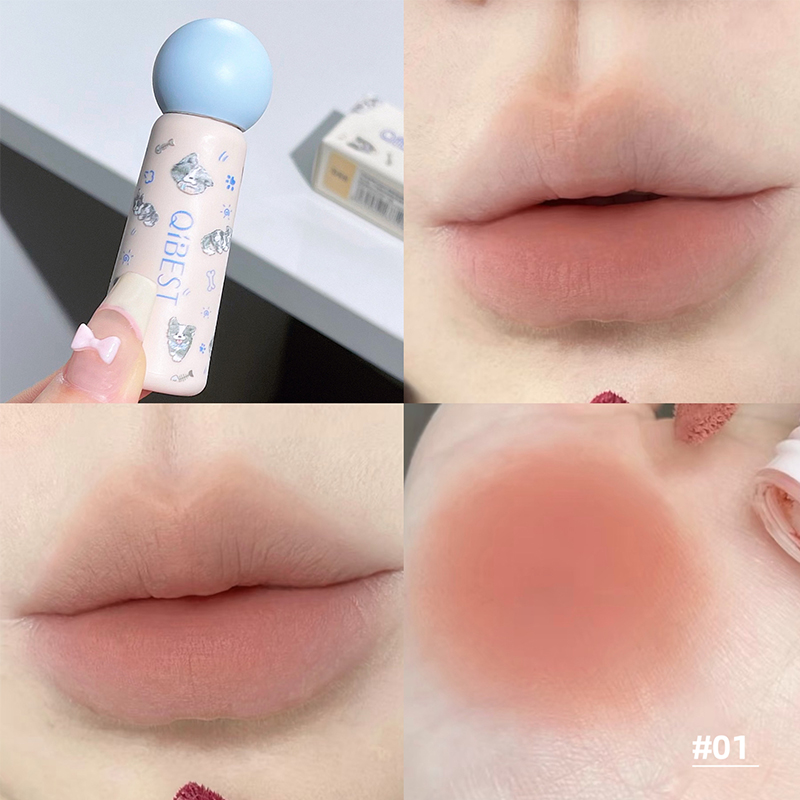 QIBEST Nude Matte Lip Mud Wate - Lip Tint Korean のレビューと価格