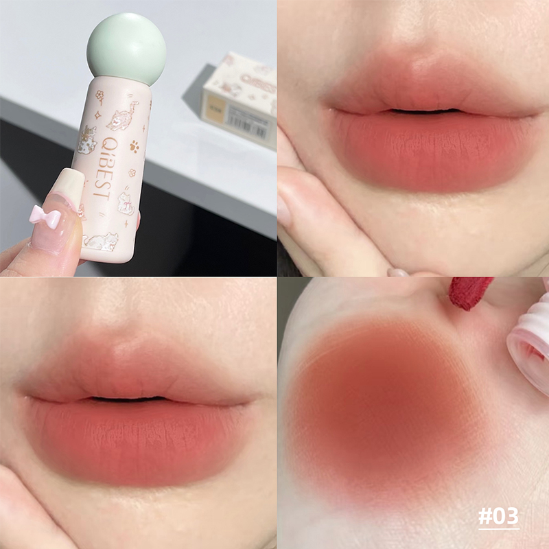 QIBEST Nude Matte Lip Mud Wate - Lip Tint Korean のレビューと価格