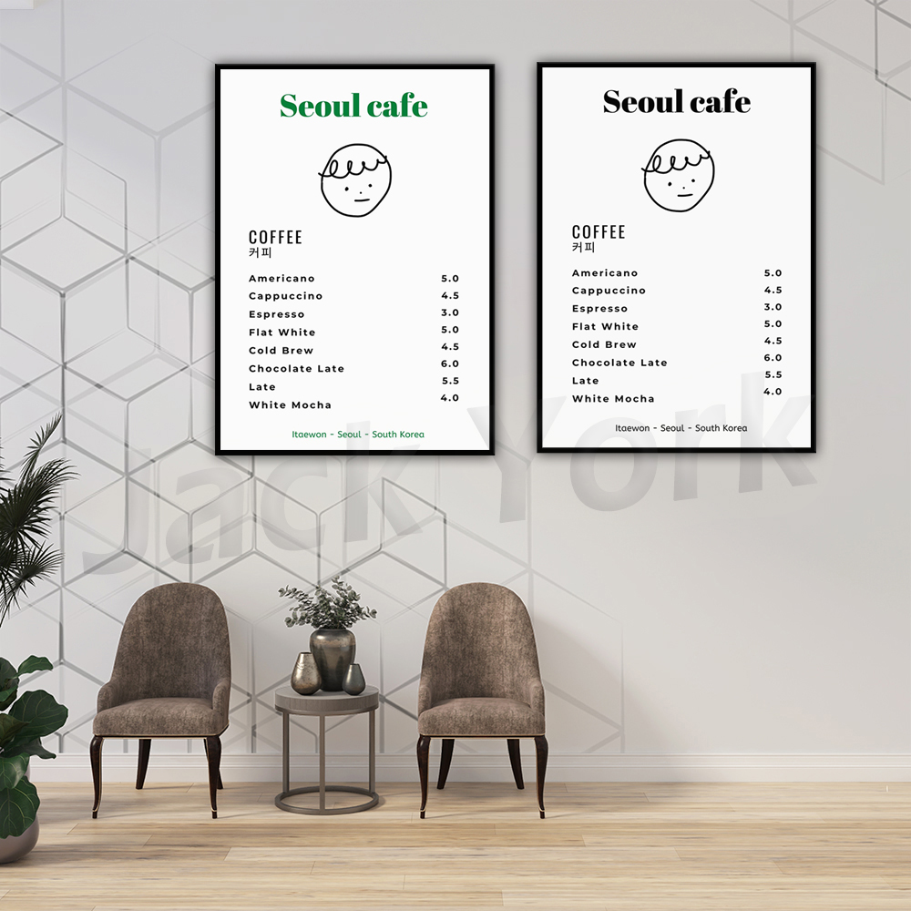 Seoul Cafe Print Wall Art Prin - Korean Lifestyle Aesthetic のレビューと価格