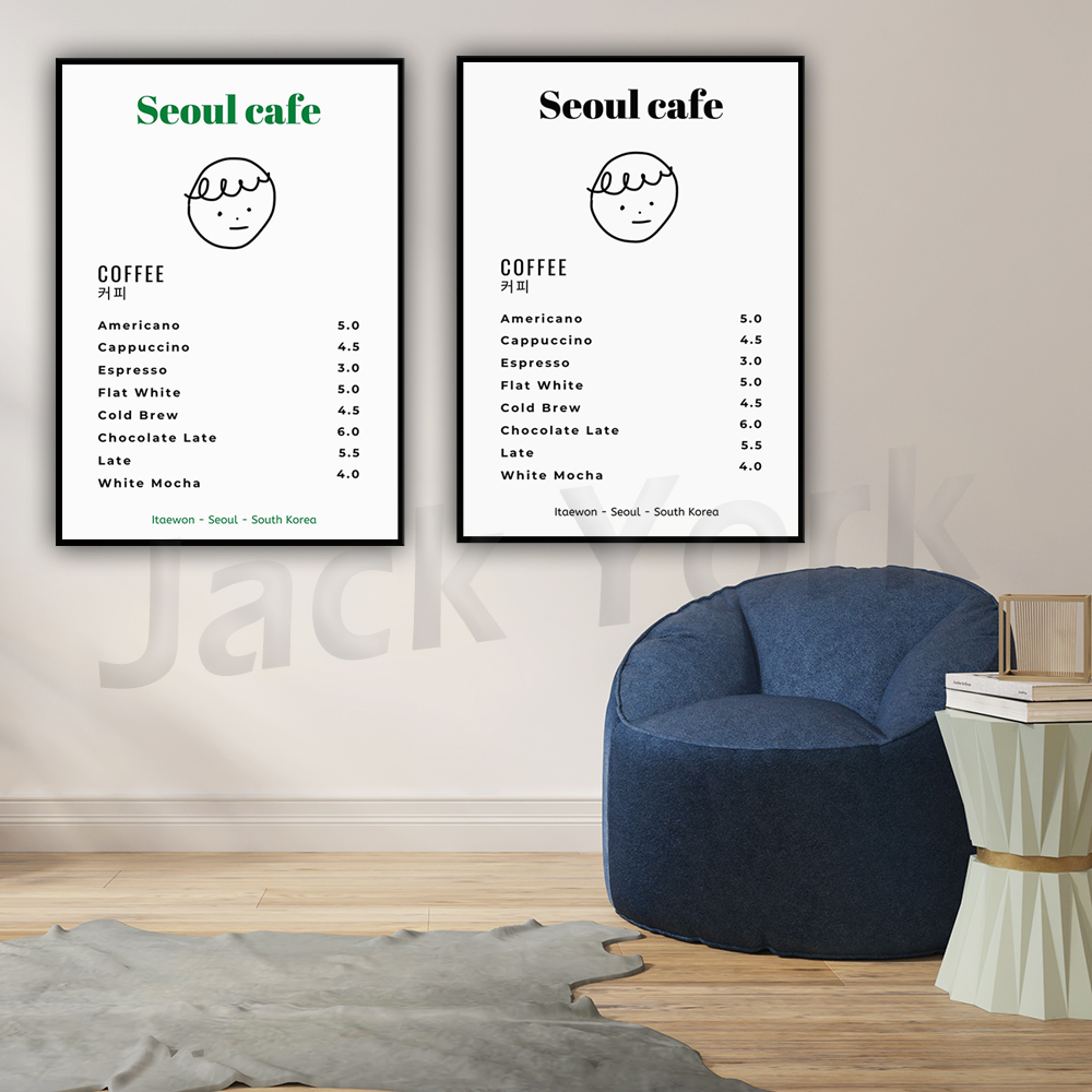Seoul Cafe Print Wall Art Prin - Korean Lifestyle Aesthetic のレビューと価格