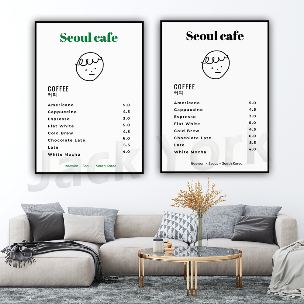 Seoul Cafe Print Wall Art Prin - Korean Lifestyle Aesthetic のレビューと価格