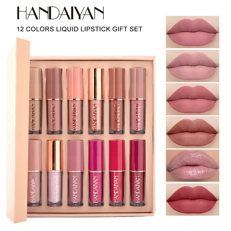 12pcs Moisturizing Liquid Lips - Lip Tint Korean のレビューと価格
