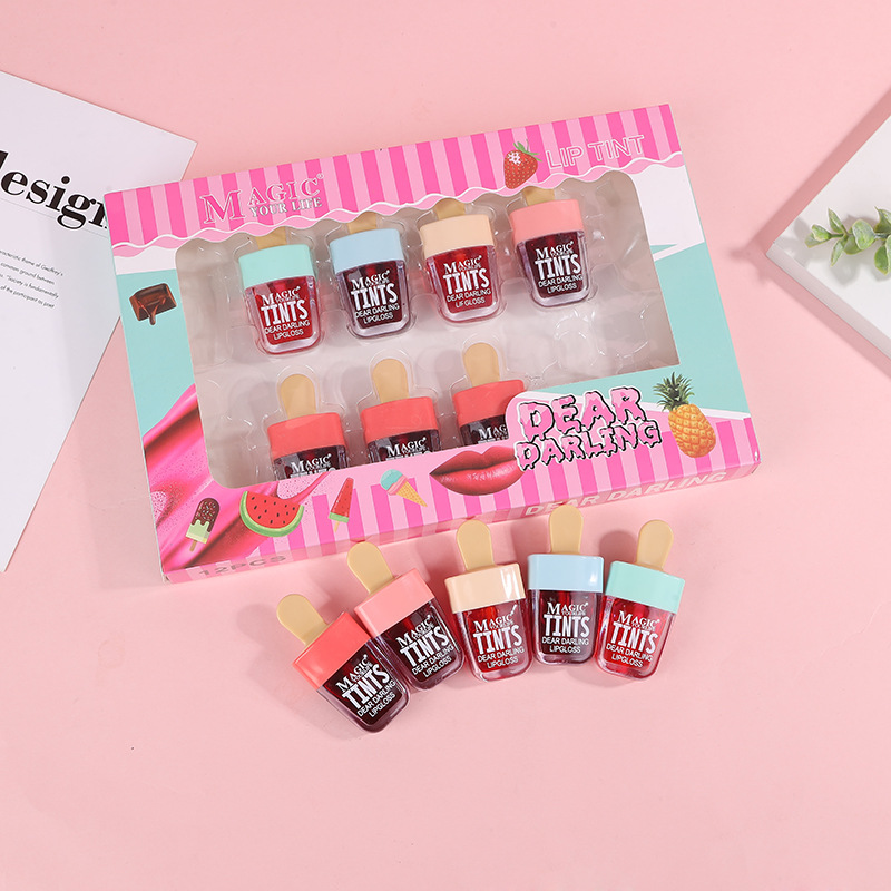 12Pcs Korea Fruit Lip Tint Ice - Lip Tint Korean のレビューと価格