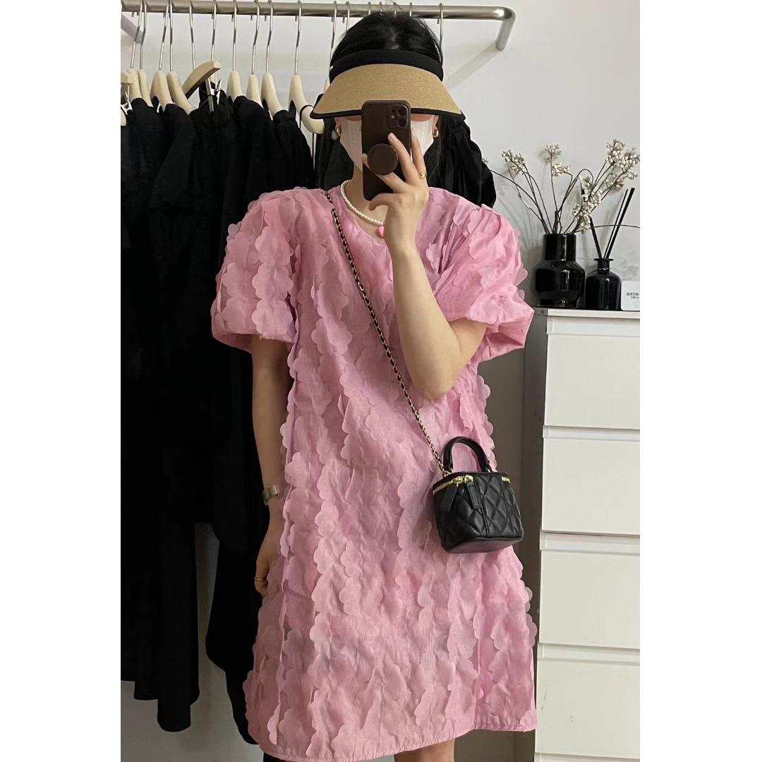 Floral Bubble Sleeve Dress Kor - Korean Lifestyle & Kids Boutique のレビューと価格