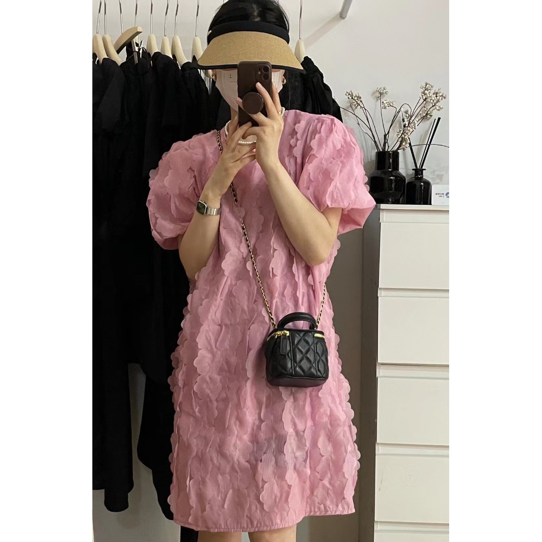 Floral Bubble Sleeve Dress Kor - Korean Lifestyle & Kids Boutique のレビューと価格