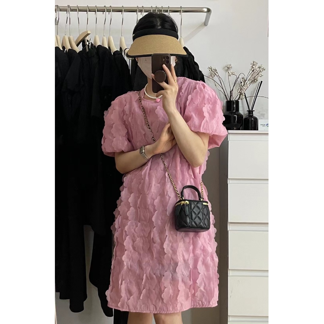 Floral Bubble Sleeve Dress Kor - Korean Lifestyle & Kids Boutique のレビューと価格