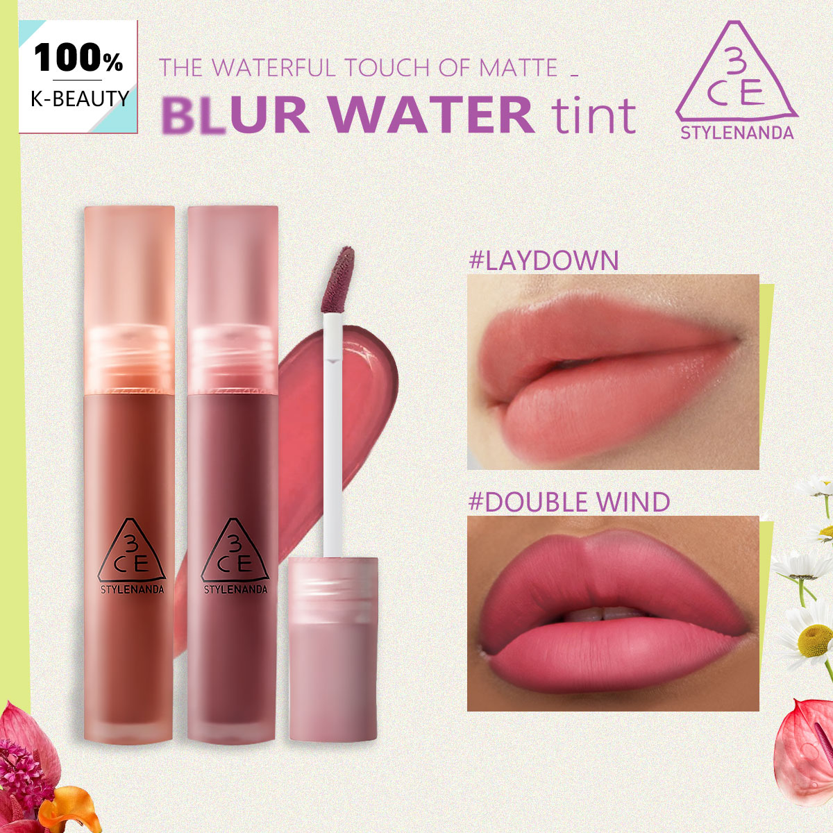 3CE BLUR WATER TINT,Buildable  - Lip Tint Korean のレビューと価格