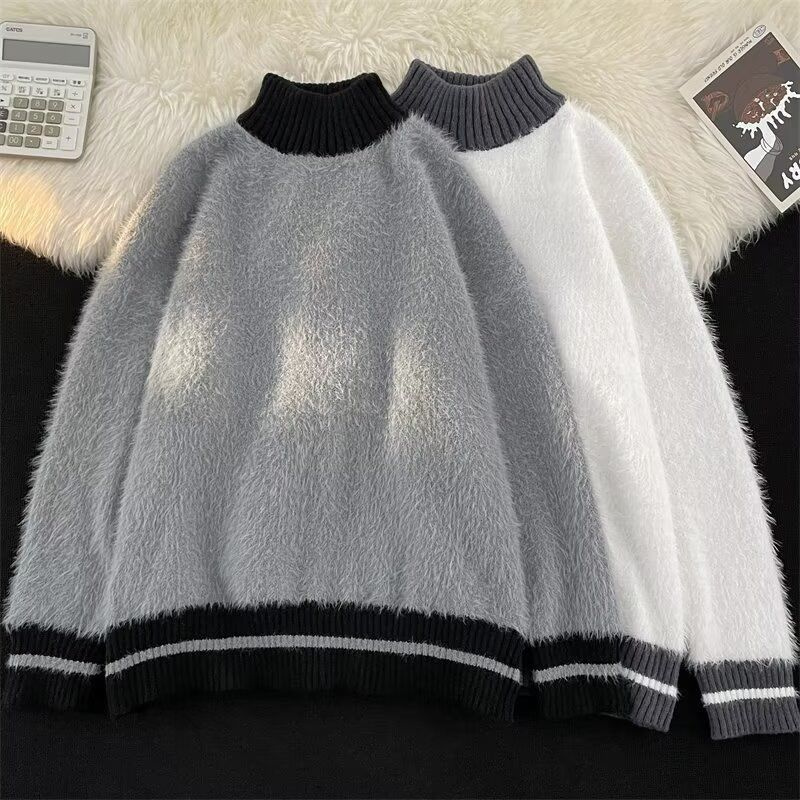 Fur Collar Pullovers Estampado - Modern Korean Lifestyle のレビューと価格